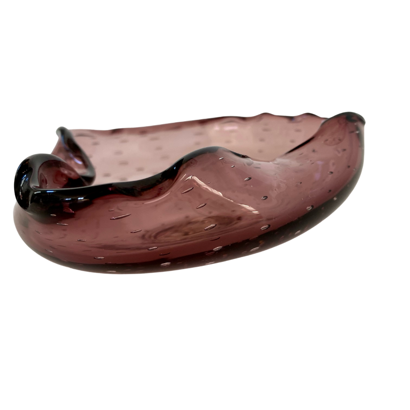 AMETHYST BUBBLE MURANO ASHTRAY