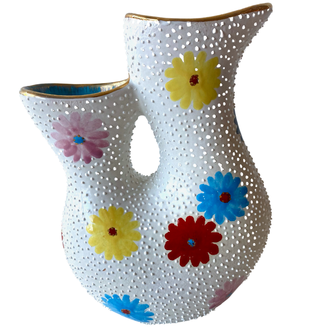 MCM HAND PAINTED ITALIAN CERAMIC VASE