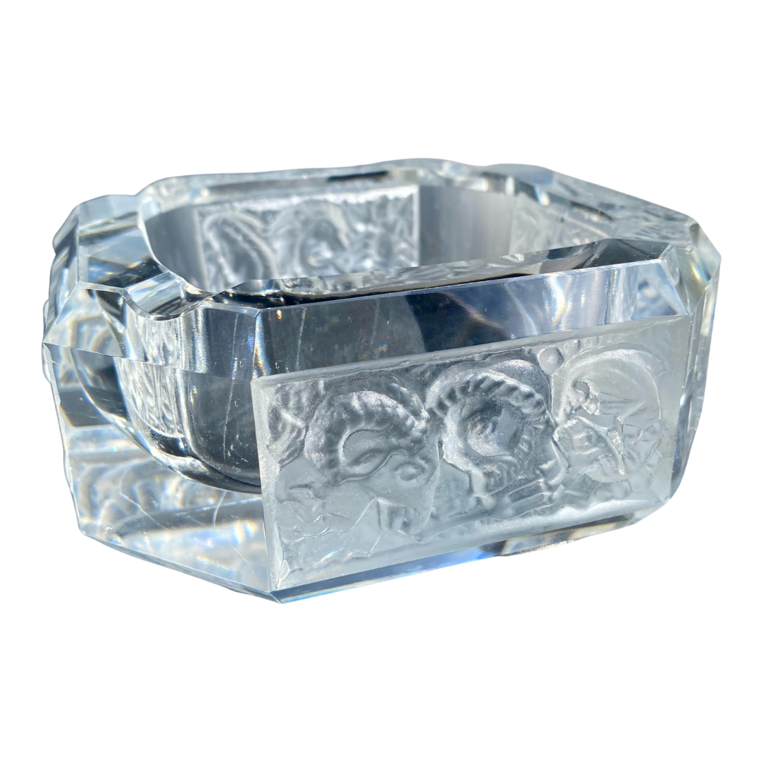 ZODIAC CRYSTAL ASHTRAY