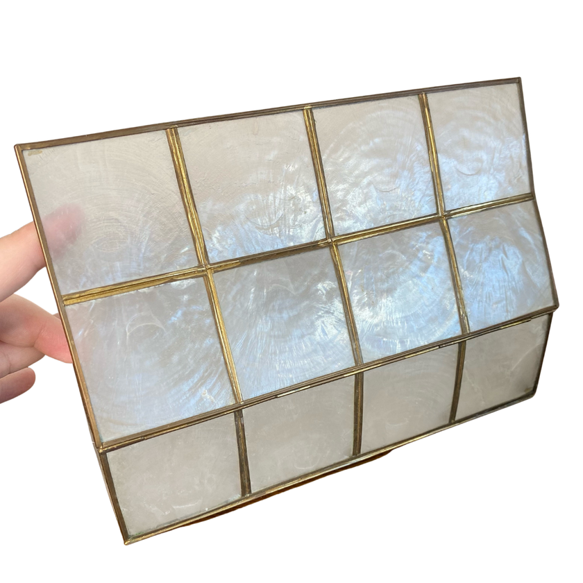 CAPIZ SHELL STASH BOX