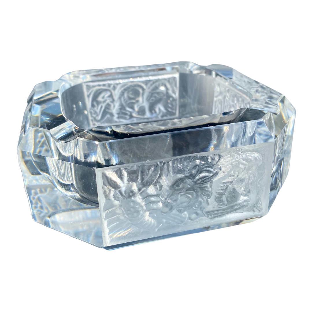 ZODIAC CRYSTAL ASHTRAY