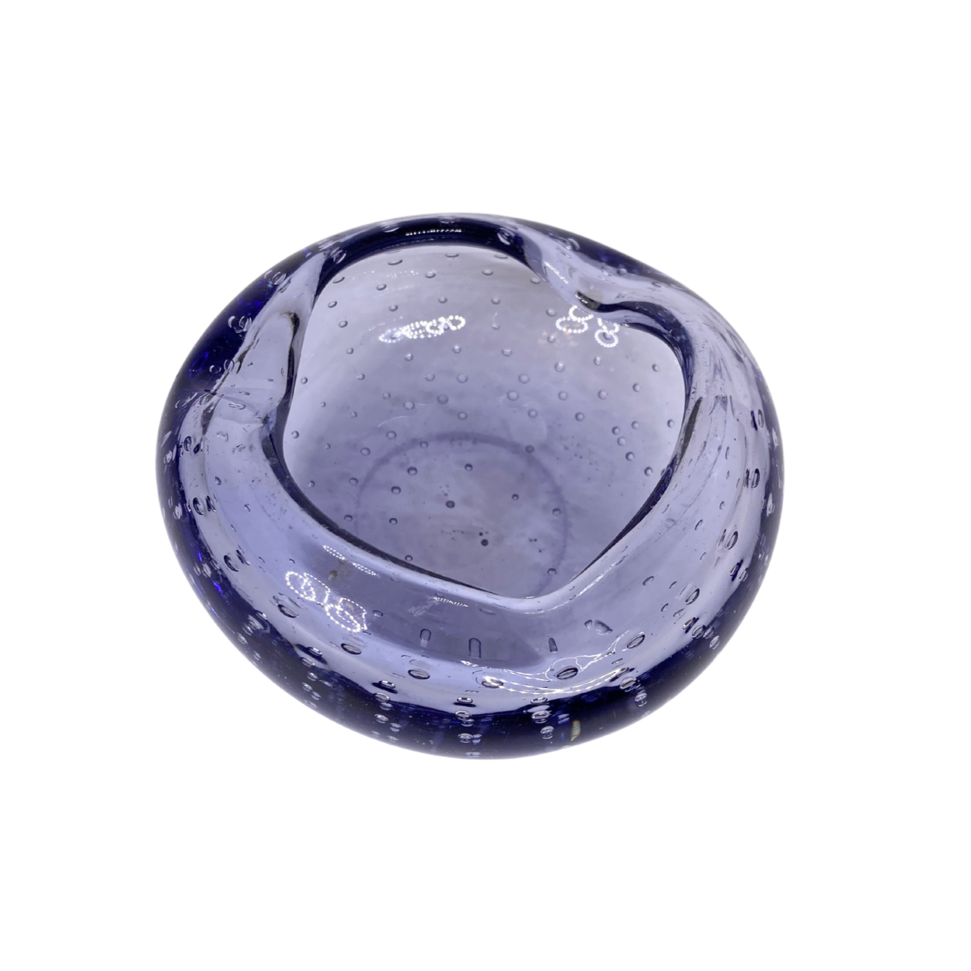 PURPLE MURANO GLASS ASHTRAY