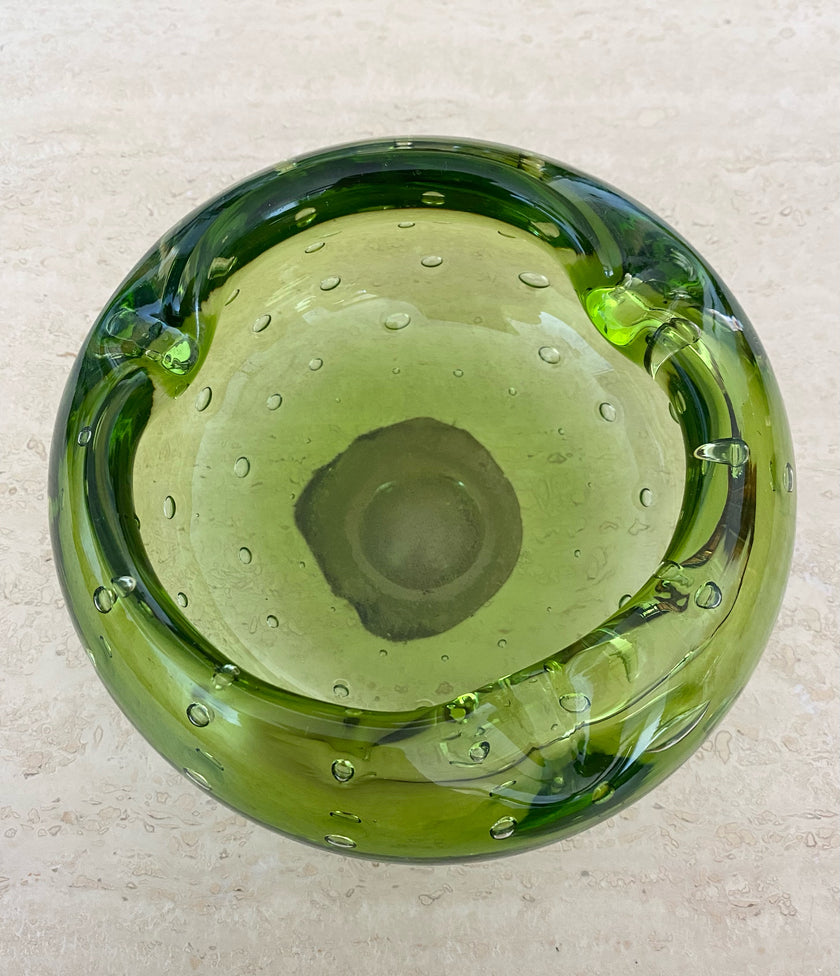CONTROLLED BUBBLES MURANO ASHTRAY
