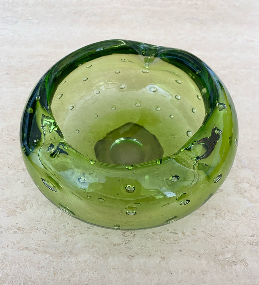 CONTROLLED BUBBLES MURANO ASHTRAY