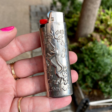 SILVER UNICORN LIGHTER